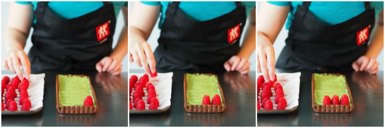 02_Raspberry Matcha Chocolate Tart Collage