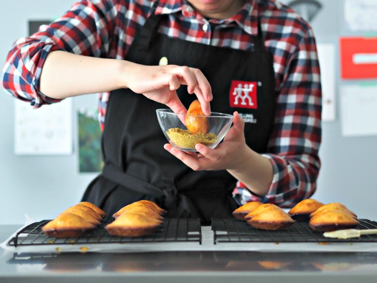 Saffron Orange Honey Madeleines