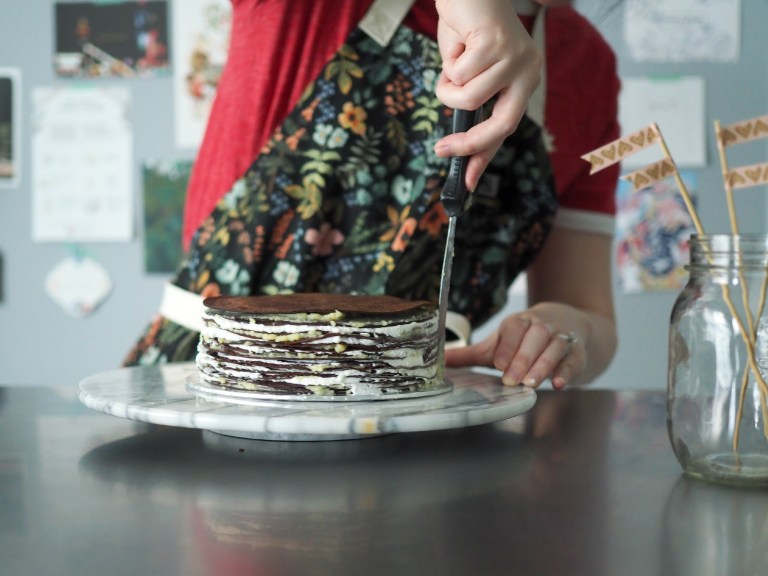 Chocolate Mille Crêpe Cake