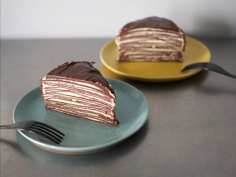 Chocolate Mille Crêpe Cake